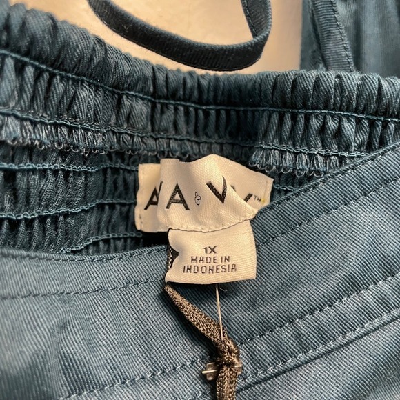 Ava & Viv Women's Balloon Long Sleeve Woven Midi A Line Dress Teal Size 1X‎ - Picture 4 of 6